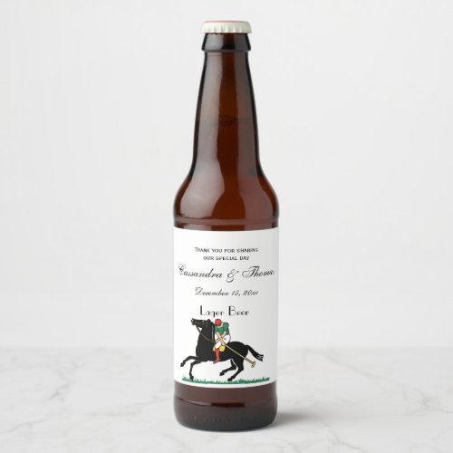 Vintage Polo Player on Pony Beer Bottle Label
