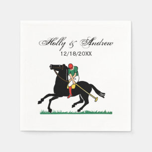 Vintage Polo Player on Pony Napkins