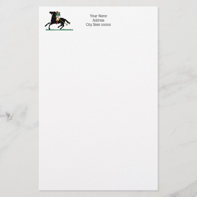 Vintage Polo Player on Pony Stationery (Front)