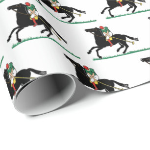 Vintage Polo Player on Pony Wrapping Paper