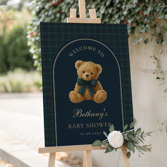 Vintage Polo Teddy Bear Baby Shower Welcome Foam Board (Creator Uploaded)