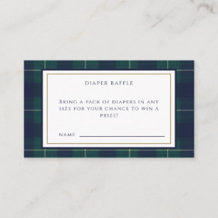 Vintage Polo Teddy Bear Diaper Raffle Card