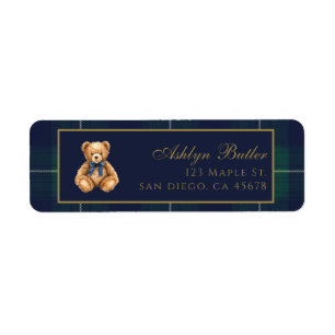 Vintage Polo Teddy Bear Return Address Label