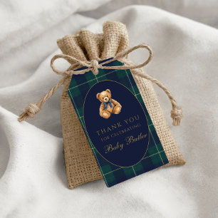 Vintage Polo Teddy Bear Thank You Gift Tag