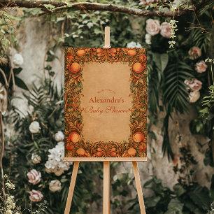 Vintage Pomegranate Art Nouveau Baby Shower Foam Board