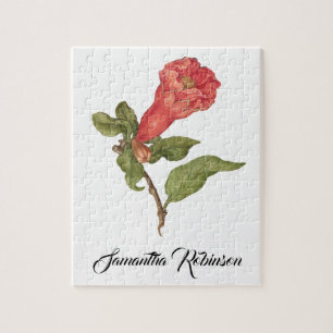 Vintage pomegranate flower blooming illustration jigsaw puzzle