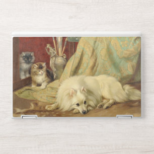 Vintage Pomeranian Dog Kittens Wright Barker HP Laptop Skin