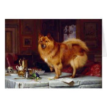 Vintage - Pomeranian Dog & The Breakfast Table  by AsTimeGoesBy at Zazzle