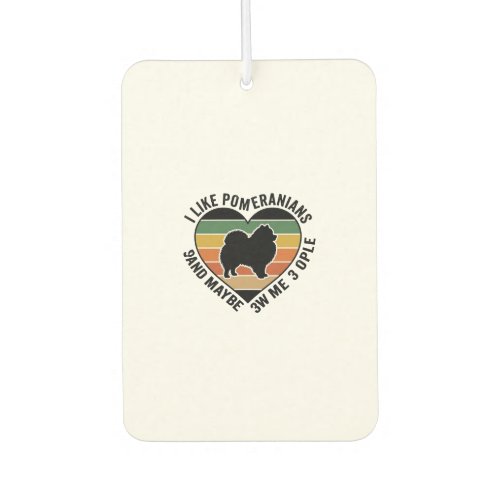 Vintage Pomeranian Heart Quote Dog Lover Shirt Des Air Freshener