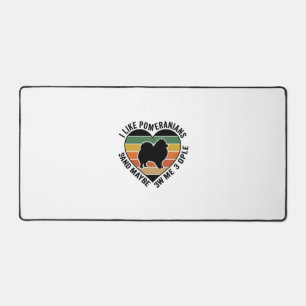 Vintage Pomeranian Heart Quote Dog Lover Shirt Des Desk Mat