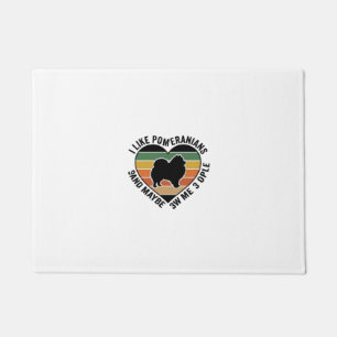 Vintage Pomeranian Heart Quote Dog Lover Shirt Des Doormat