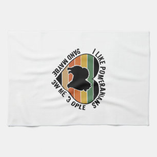 Vintage Pomeranian Heart Quote Dog Lover Shirt Des Kitchen Towel