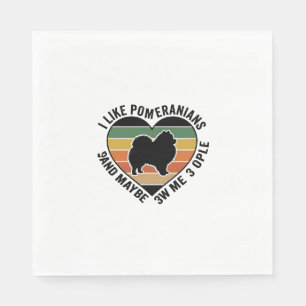 Vintage Pomeranian Heart Quote Dog Lover Shirt Des Napkins