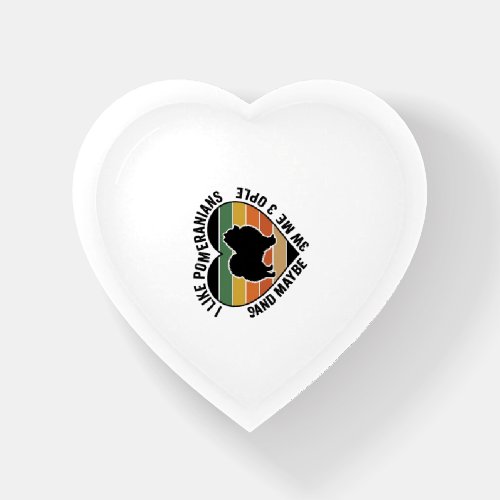 Vintage Pomeranian Heart Quote Dog Lover Shirt Des Paperweight