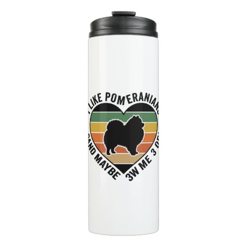 Vintage Pomeranian Heart Quote Dog Lover Shirt Des Thermal Tumbler