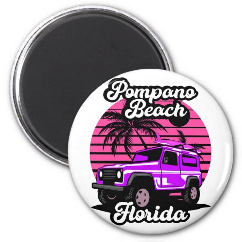 Vintage Pompano Beach Florida Magnet