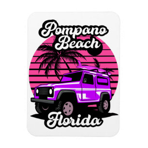 Vintage Pompano Beach Florida Magnet