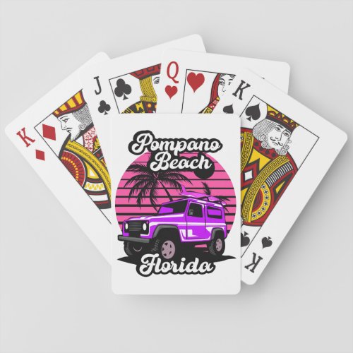 Vintage Pompano Beach Florida Playing Cards