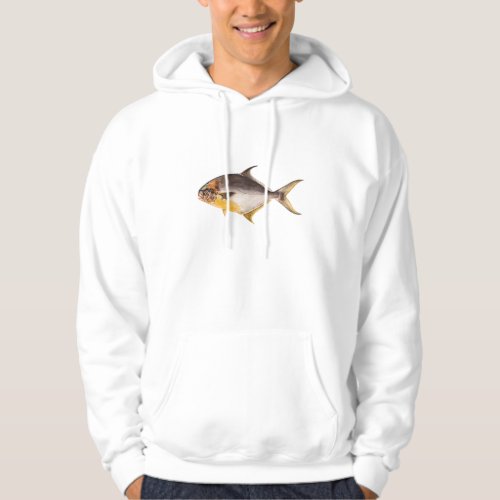 Vintage Pompano Fish_ Game Fishes Template Blank Hoodie