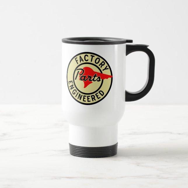 Vintage Pontiac Factory parts sign Travel Mug (Right)