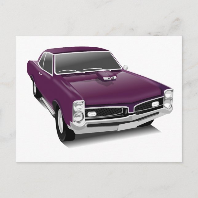 vintage pontiac gto postcard (Front)