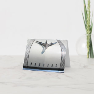 Vintage Pontiac hood ornament blank card