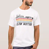 Vintage Pontoon Boat Captain Party In Slow Motion T-Shirt
