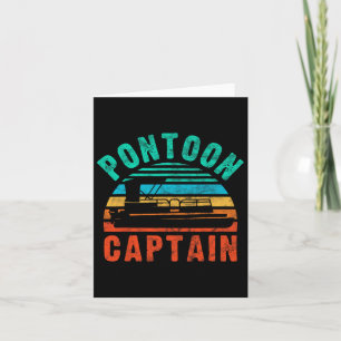 Vintage Pontoon Captain Boat Owner Boating Boater Card