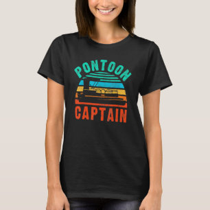 Vintage Pontoon Captain Boat Owner Boating Boater T-Shirt