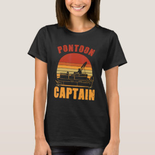 Vintage Pontoon Captain Boat Owner Boating Boater T-Shirt