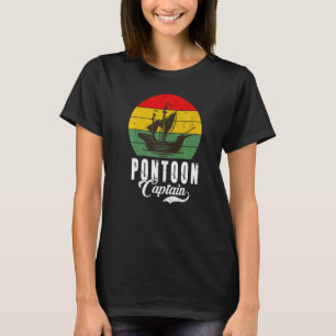 Vintage Pontoon Captain Funny Boating Sailing Love T-Shirt