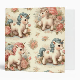Vintage Pony's Delightful Blooms  3 Ring Binder