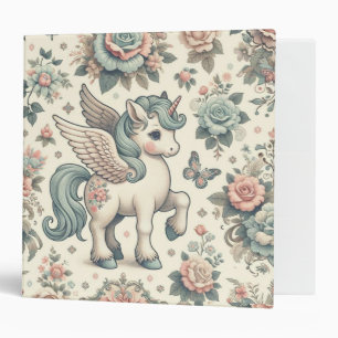 Vintage Pony's Delightful Blooms  3 Ring Binder