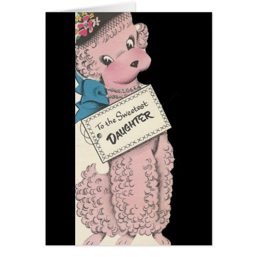 Vintage Poodle Daughter Cards (Front)