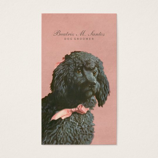 Vintage Poodle Dog Grooming Cool Animal Elegant Business Card
