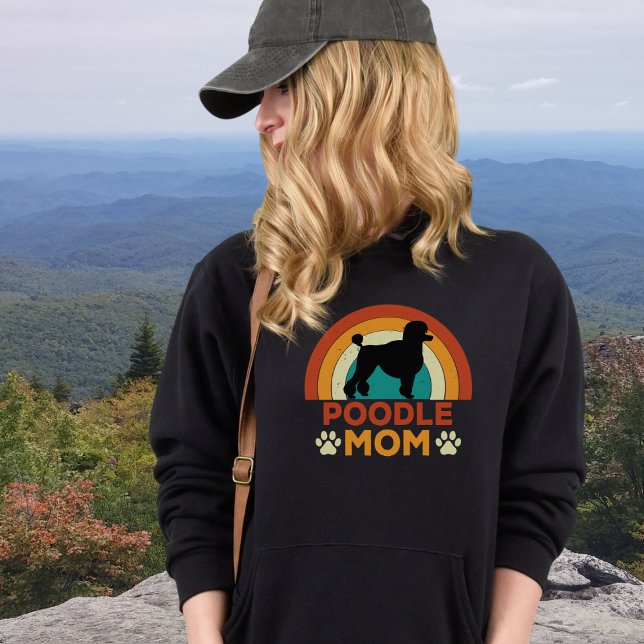 Vintage Poodle Dog Mom Sunset  Sweatshirt (Creator Uploaded)