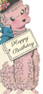 Image result for vintage poodle birthday