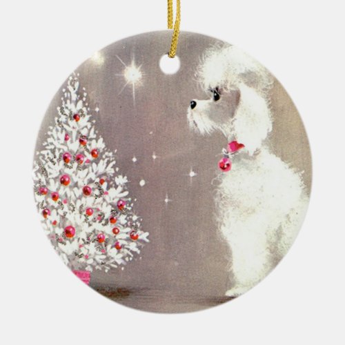 Vintage Poodle Ornament