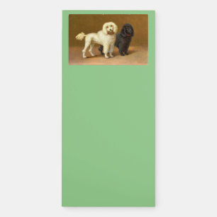 Vintage Poodles Magnetic Notepad