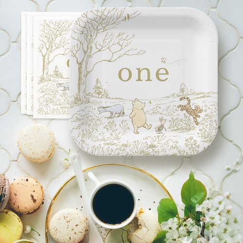 Vintage Pooh 100 Acre Wood 1st Birthday 