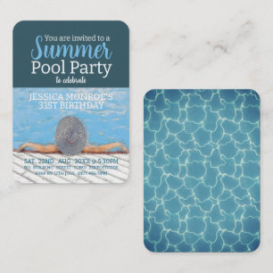 Vintage Pool Party Birthday Handout Tickets