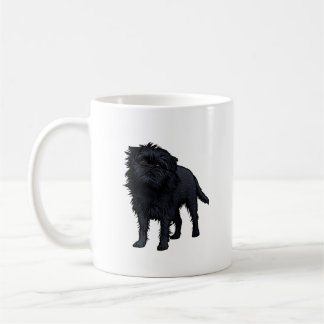 Vintage Pop Art Black Affenpinscher Dog Coffee Mug