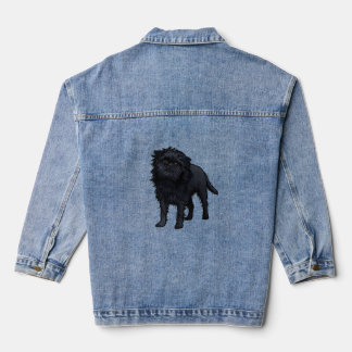 Vintage Pop Art Black Affenpinscher Dog Denim Jacket