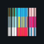 Vintage Pop Art Colorful Stripes Pattern #3 Canvas<br><div class="desc">Vintage Pop Art Colorful Stripes Pattern Wrapped Canvas</div>