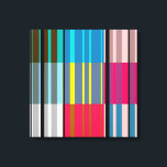 Vintage Pop Art Colorful Stripes Pattern #3 Canvas<br><div class="desc">Vintage Pop Art Colorful Stripes Pattern Wrapped Canvas</div>
