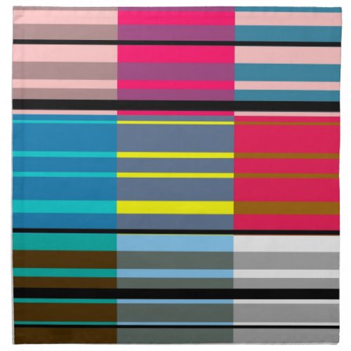 Vintage Pop Art Colorful Stripes Pattern 3 Napkin