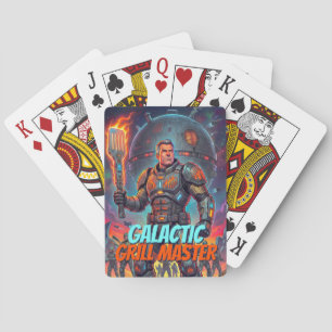 Vintage Pop Art Comic Astronaut Space BBQ Alien Poker Cards