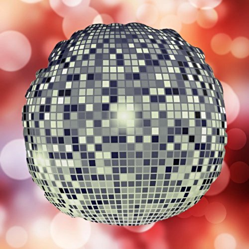 Vintage Pop Art Disco Ball Round Pillow