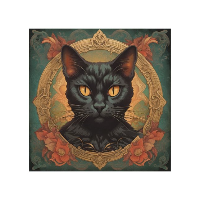Vintage Pop Art Louis Wain Retro Style Cat (Front)