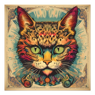 Vintage Pop Art Louis Wain Retro Style Photo Print